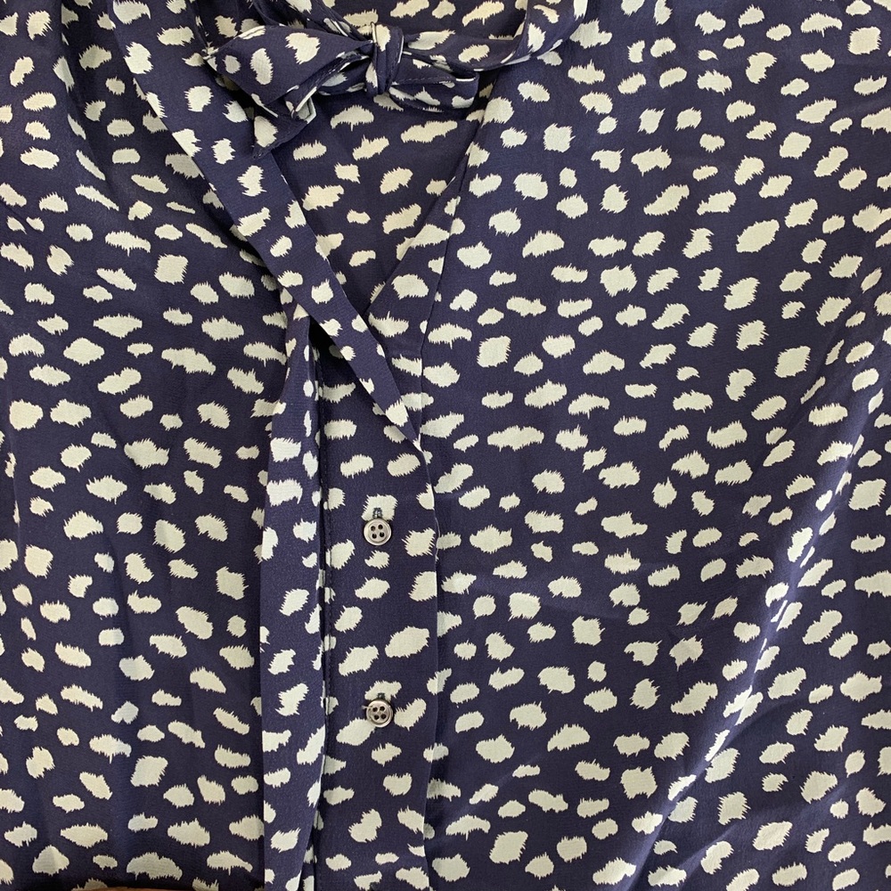 Joie Madera Split Neck Button Down Silk Blouse - image 4